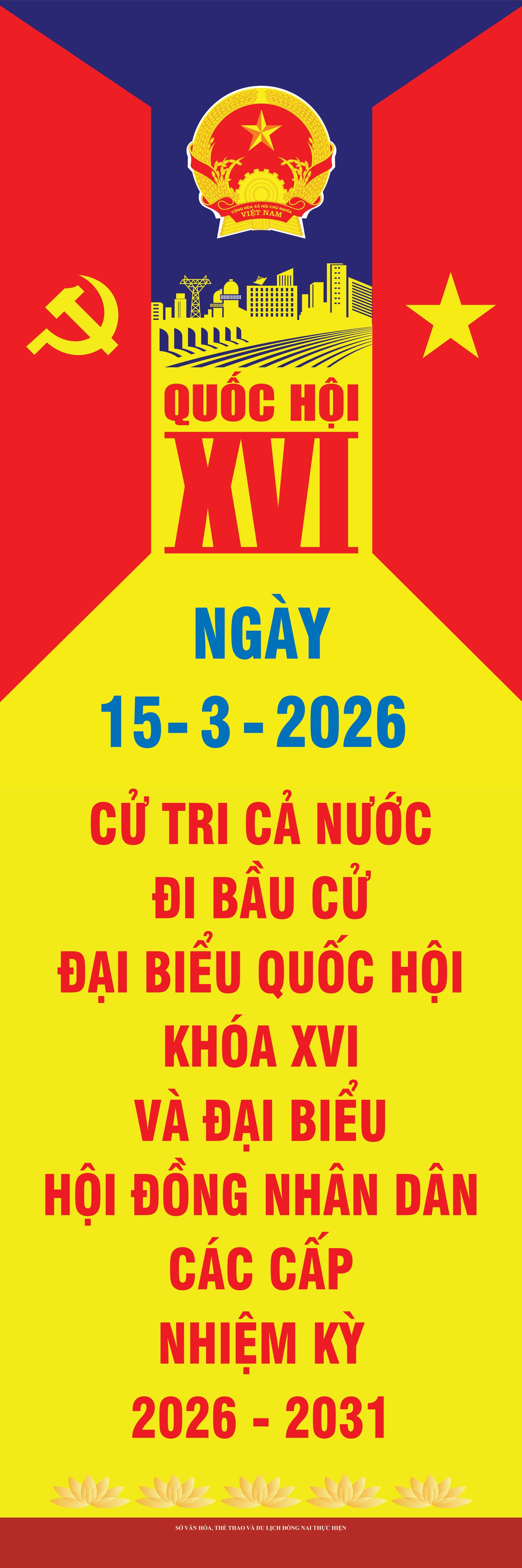 NHIỆT LIỆT CHÀO MỪNG NGÀY BẦU CỬ ĐẠI BIỂU QUỐC HỘI KHÓA XVI
VÀ ĐẠI BIỂU HỘI ĐỒNG NHÂN DÂN CÁC CẤP
NHIỆM KỲ 2026 – 2031